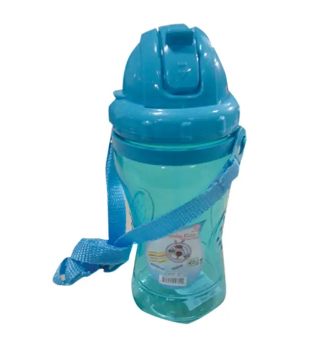 Smiley Kiddo Water Bottle 450 ML Tr Blue